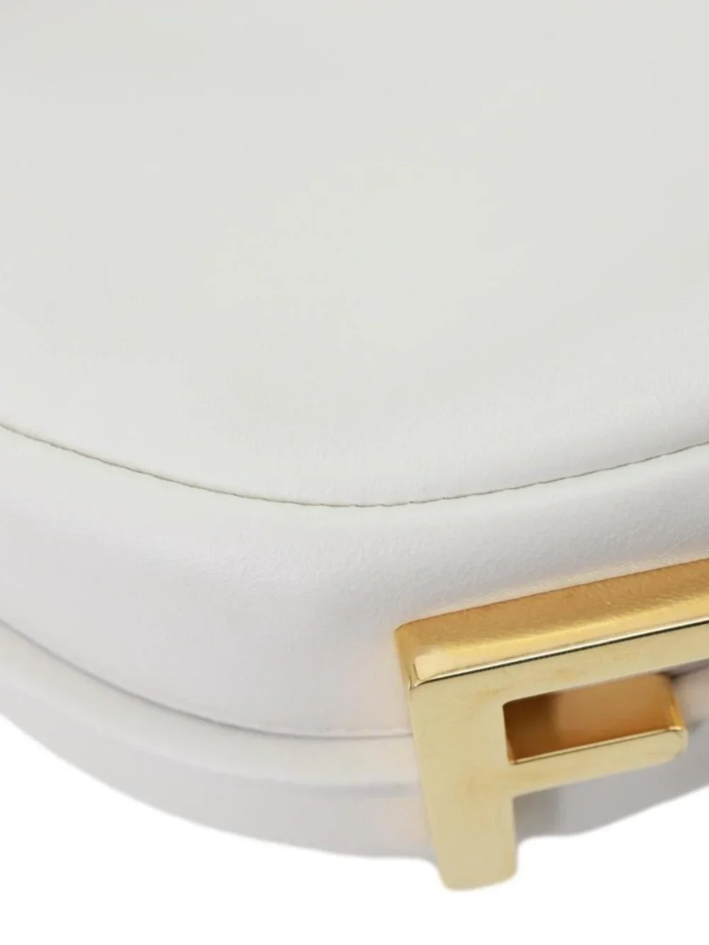Fendi graphy Small Leather Hobo Bag Off White